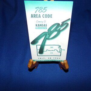 Vintage Phone Ephemera - Kansas New Area Code Change Brochure - July 20, 1997